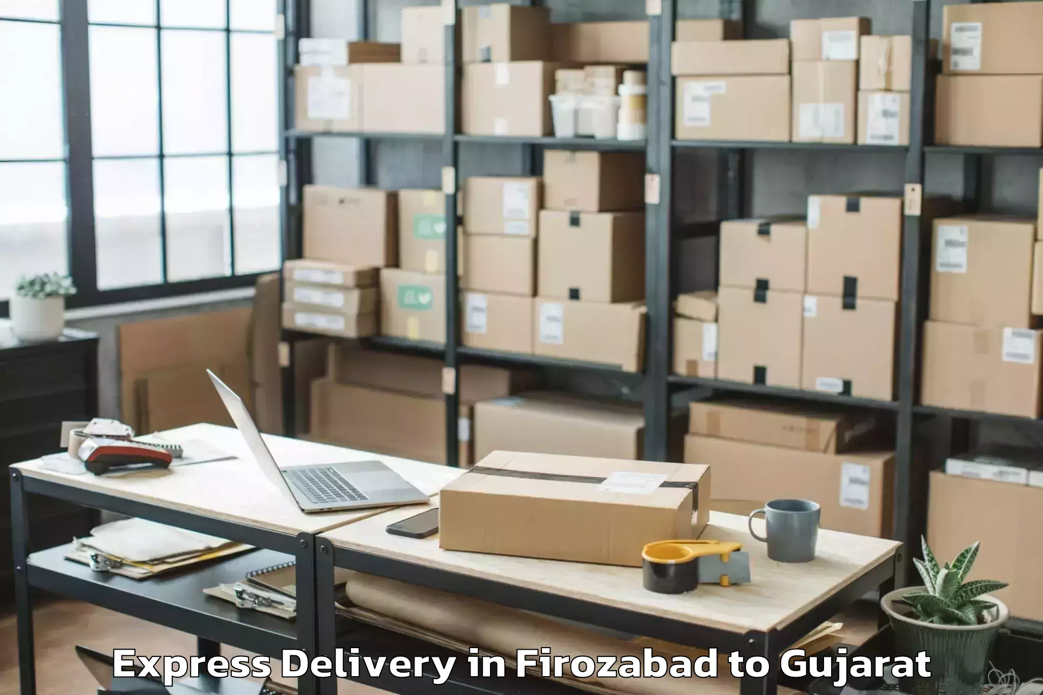 Trusted Firozabad to Veer Narmad South Gujarat Univ Express Delivery